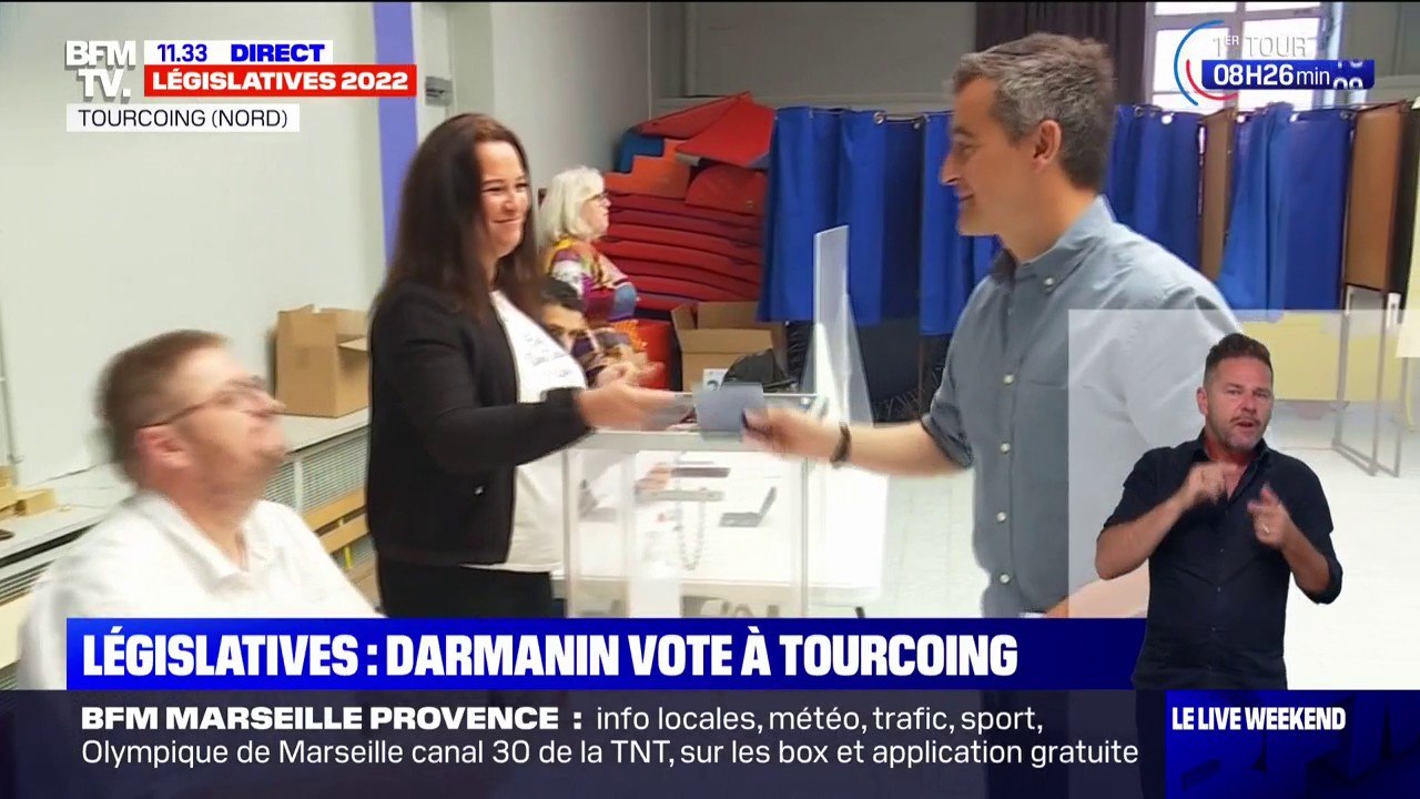 Législatives 2022: Gérald Darmanin a voté à Tourcoing