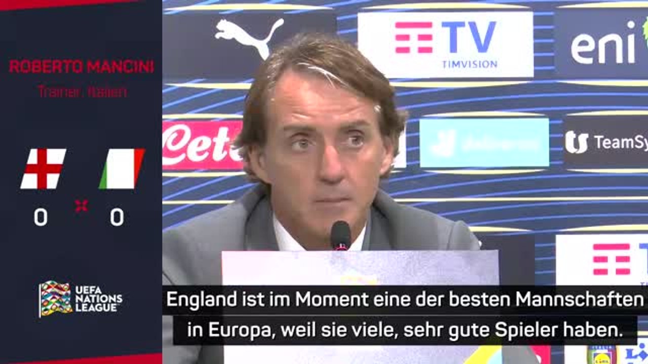 Mancini: 'England ist eine der besten Mannschaften'
