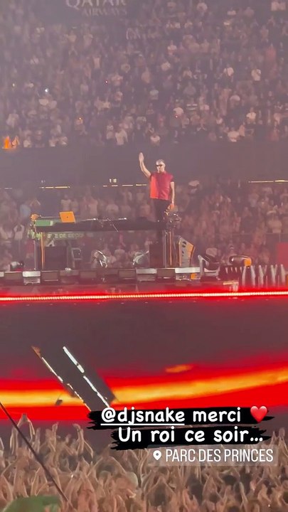 Laeticia Hallyday au stade de France pour le concert de DJ Snake le 11 juin 2022.