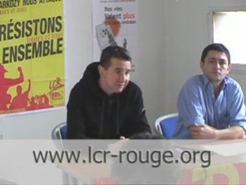Conférence de presse de la LCR (Besancenot)