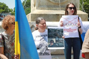 Sırbistan'da Ukrayna'ya destek gösterisi