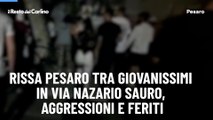 Rissa Pesaro tra giovanissimi in via Nazario Sauro, aggressioni e feriti