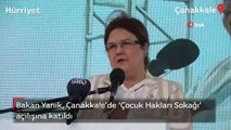 Bakan Yanık, Çanakkale’de ‘Çocuk Hakları Sokağı’ açılışına katıldı