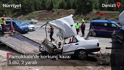 Tanker otomobile çarptı; 3 ölü, 2 yaralı