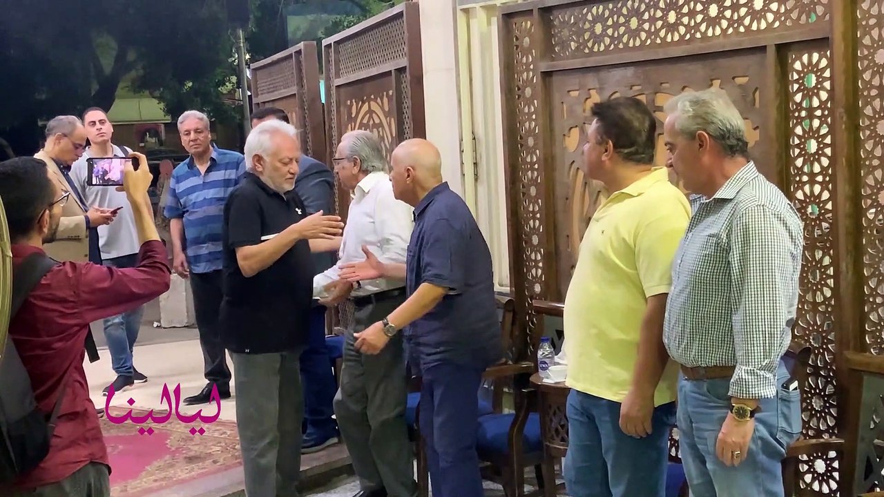 عزاء محسن علم الدين-وفاء عامر وسامح الصريطي والعديد من نجوم وصناع الفن في عزاء المنتج الكبير محسن علم الدين