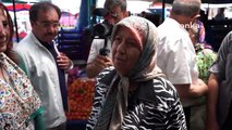 Babacan'ın pazarda sohbet ettiği vatandaş: Emekli öldü, yaşamıyor