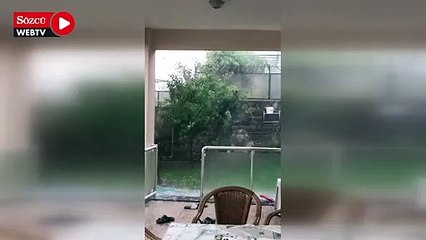 Kayseri'de dolu yağışı hayatı felç etti