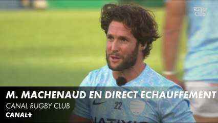 Maxime Machenaud répond aux questions du CRC en direct et pendant son échauffement