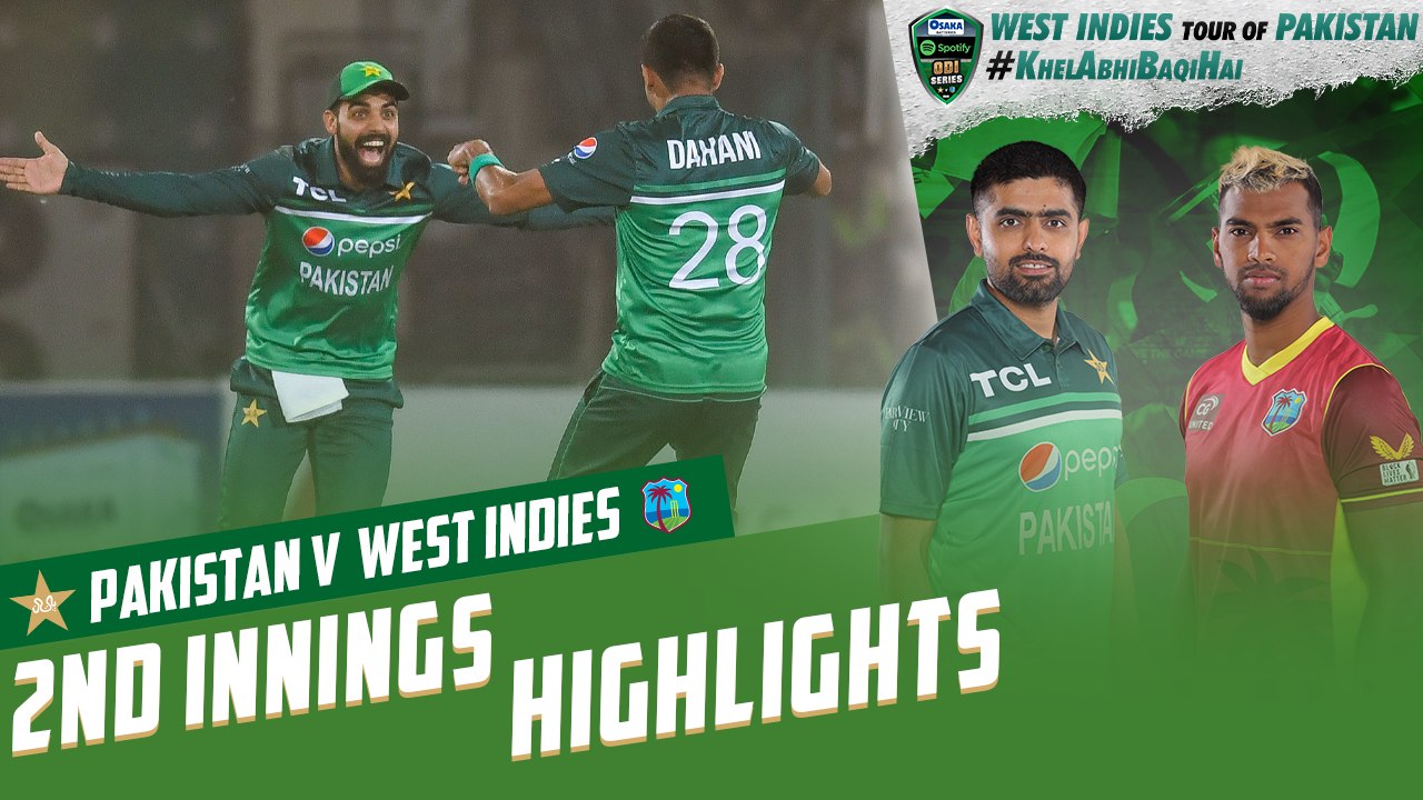2nd Innings Highlights | Pakistan vs West Indies | 3rd ODI 2022 | PCB | MO2T