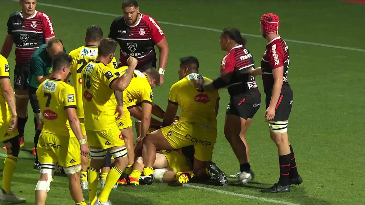TOP 14 - Essai de Pierre BOURGARIT (SR) - Stade Toulousain - Stade Rochelais - Barrages - Saison 2021/2022