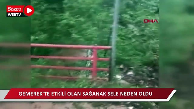 Gemerek'te etkili olan sağanak sele neden oldu