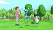 Rick and Morty Clip - Mr. Meeseeks Helps Jerry with His Golf Swing