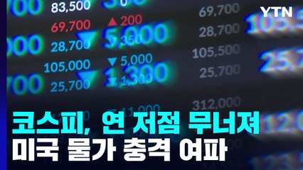 코스피, 연 저점 무너져...美 물가 충격 여파 / YTN