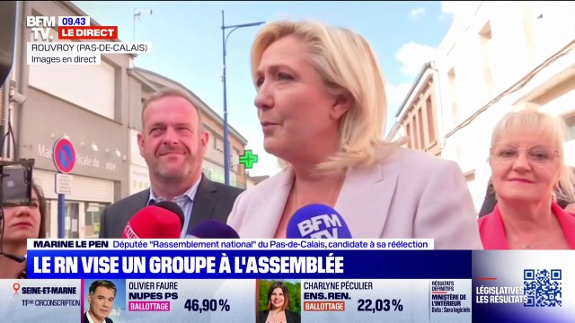 Marine Le Pen: les seuls qui sont en dynamique ce sont les candidats du Rassemblement national