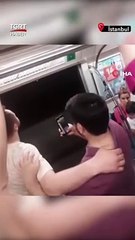 Yenikapı metrosunda açık kapıyla yolculuk kamerada