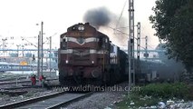 Dirty tracks at Old Delhi Railway Station, featuring Katni WDG-3A