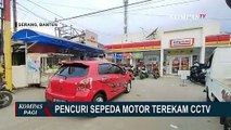 Aksi Pencurian Sepeda Motor di Serang Banten Terekam CCTV