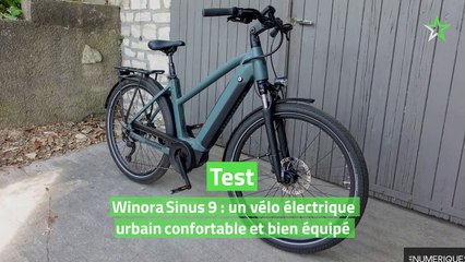 Test Winora Sinus 9 : un vélo électrique urbain confortable et bien équipé