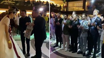 Düğünde Kurtlar Vadisi şaşkınlığı! Damada adının yazıldığı mezar taşı verdiler