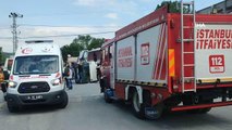 Arnavutköy'de kontrolden çıkan kamyonet yan yattı: 1 yaralı