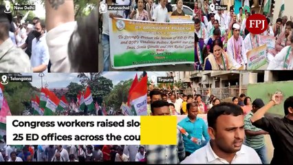 Rahul Questioned; Congress Protests; BJP Hits Out