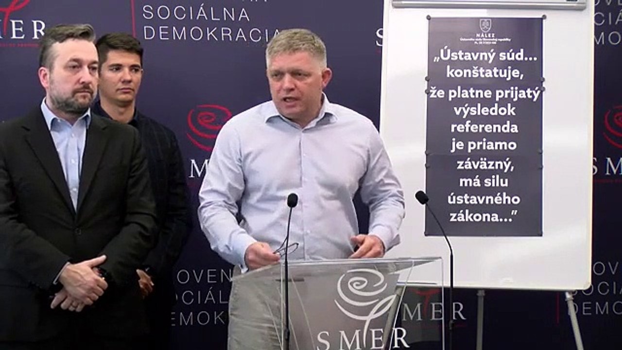 ZÁZNAM: R. Fico: Navrhované referendové otázky nemôžu byť protiústavné