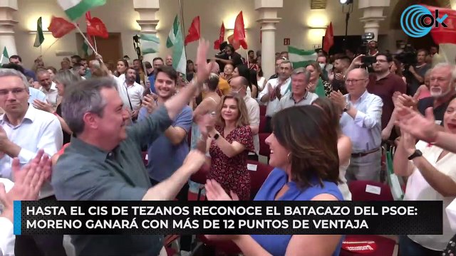 Hasta el CIS de Tezanos reconoce el batacazo del PSOE: Moreno ganará con más de 12 puntos de ventaja