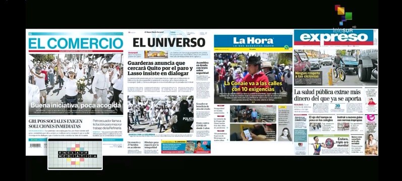 Enclave Mediática 13-06: La Conaie inicia paro nacional en Ecuador