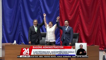 Ilang personalidad, nagkumpirma nang dadalo sa inagurasyon ni VP-elect Sara Duterte | 24 Oras