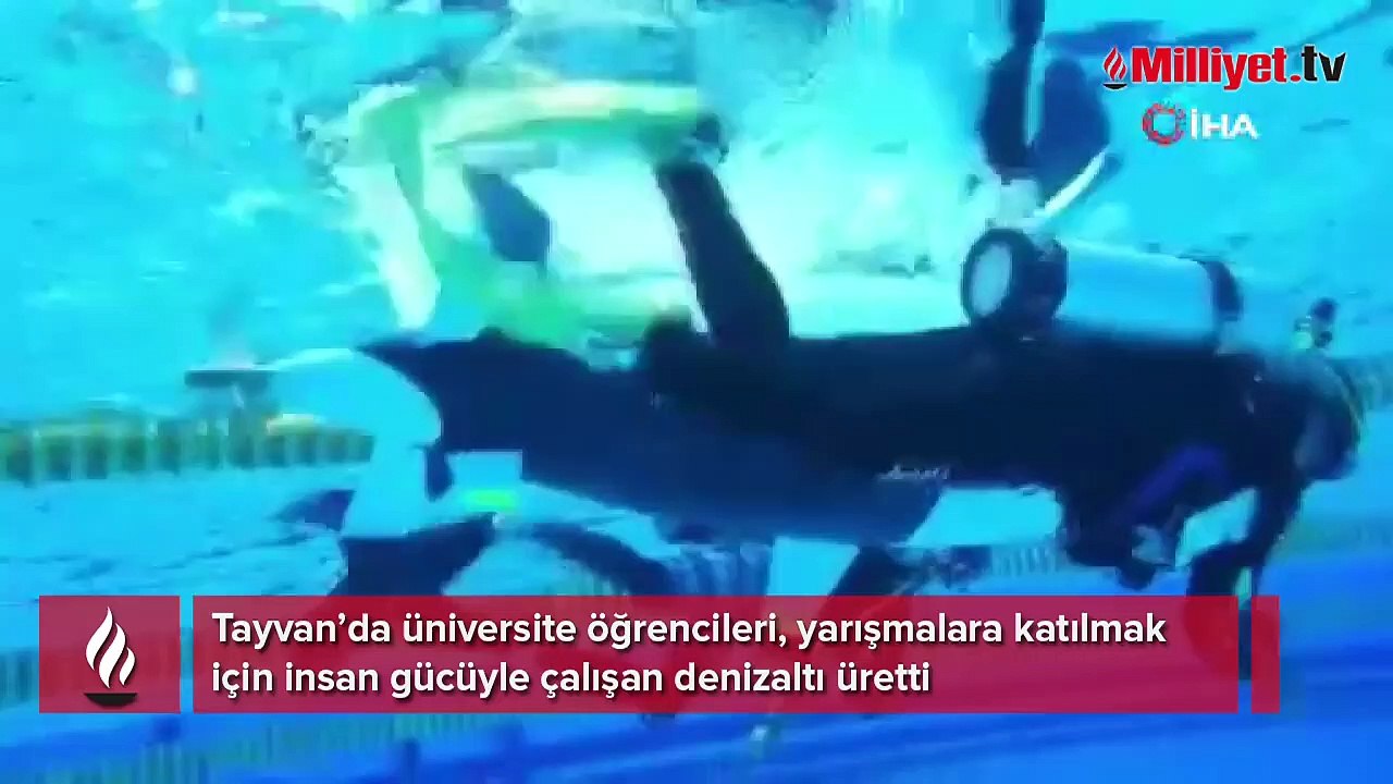 Tayvanlı öğrenciler insan gücüyle çalışan denizaltı üretti