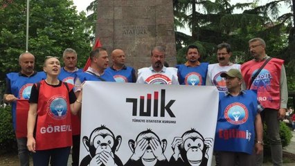 Birleşik Kamu-İş Trabzon'da Tüik'in Enflasyon Rakamlarını Protesto Etti