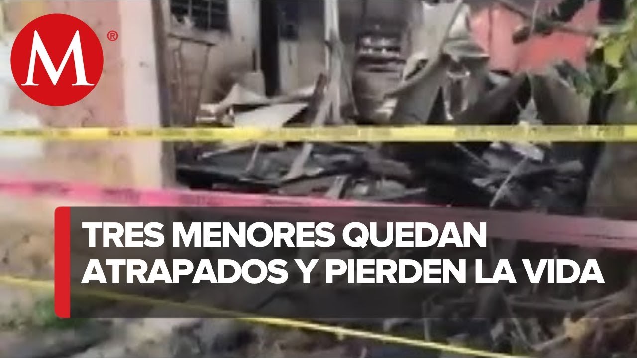 Tres menores murieron en un incendio habitacional en Veracruz
