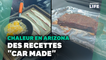 En Arizona, la canicule lui permet de faire cuire ses repas dans sa voiture