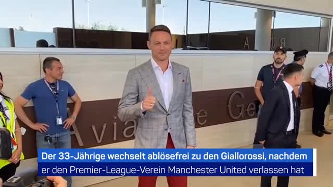 Matic-ankunft in rom für roma-transfer