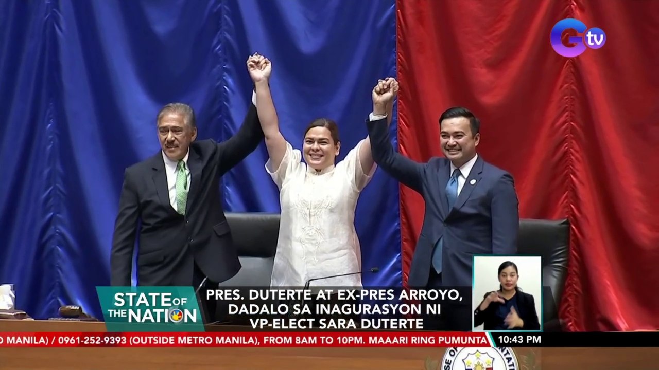 Pres. Duterte at Ex-Pres. Arroyo, dadalo sa inagurasyon ni vp-elect Sara Duterte | SONA