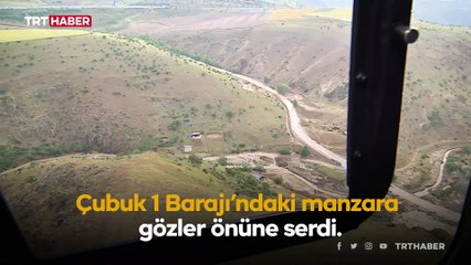 Sel önüne kattığını sürükledi, Çubuk-1 Barajı doldu