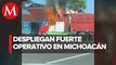 Reportan quema de vehículos en Michoacán