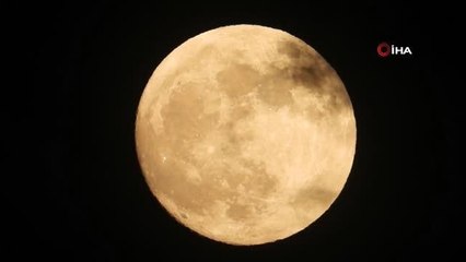 Hatay'da kartpostallık dolunay manzarası