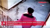 Hırsızların rahat tavırları kamerada