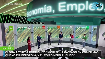 Olona a Teresa Rodríguez:"Kichi se ha gastado en comer más que yo en Iberdrola, y él con dinero público"