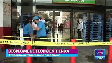 Se desploma techo de supermercado tras granizada en la CDMX