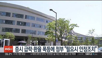증시 급락·환율 폭등에 정부 "필요시 안정조치"