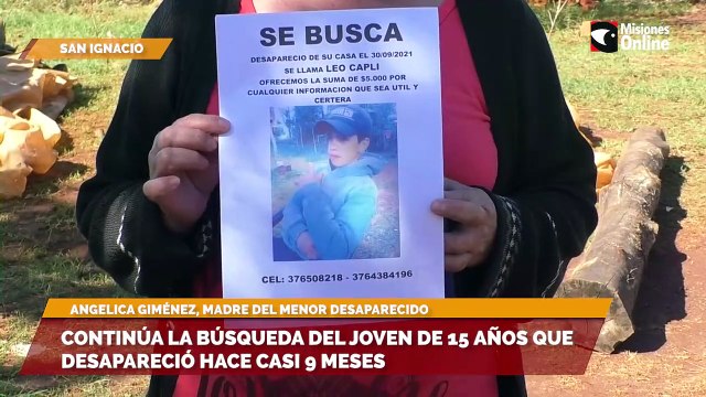 Continúa la búsqueda del joven de 15 años que desapareció hace casi 9 meses