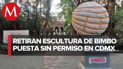 Retiran monumento de "concha" en alcaldía Cuauhtémoc