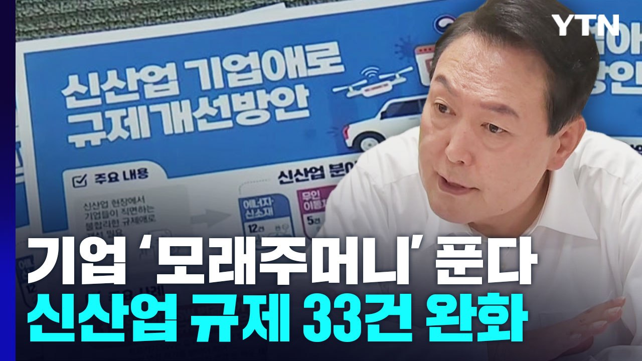 기업 '모래주머니' 푼다...신산업 규제 33건 완화 / YTN