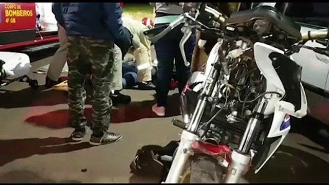 Rapaz fica ferido no Bairro Canadá após colisão entre Astra e moto