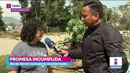 Alcaldía Xochimilco olvida llevarse la basura del río San Buenaventura