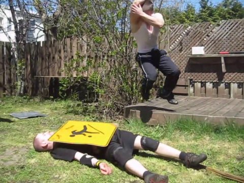 Table Match - Swede Savard VS Eric D - CHW Backyard Wrestling