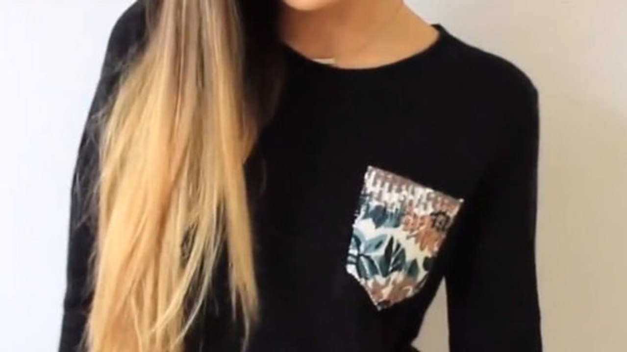 Gestalten Sie Ihren Pullover mit diesem Trick in nur wenigen Minuten um. Das Ergebnis ist sehr trendig!