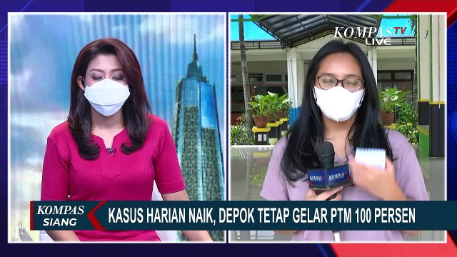 Gelar PTM 100%, Wali Kota Depok Tinjau Langsung Hari Pertama PTM 100% di SMPN 3 Depok